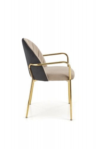 Halmar K500 chair, beige / black image 5