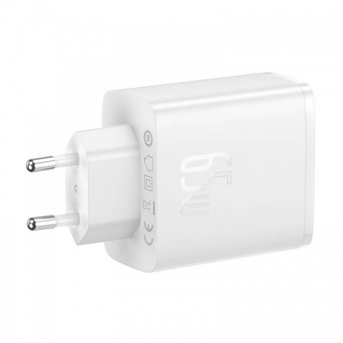 Wall charger Baseus OS-Cube Pro 2xUSB-C + USB, 65W (white) image 5