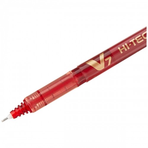 Ручка с жидкими чернилами Pilot V7 Hi-Tecpoint Красный 0,5 mm (12 штук) image 5