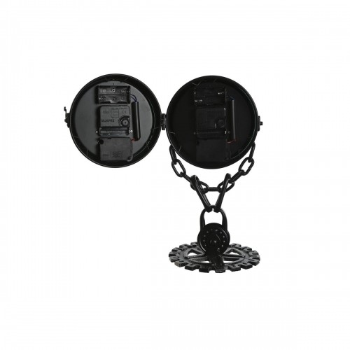 Настольные часы Home ESPRIT Чёрный Серебристый Металл Стеклянный 18 x 17 x 33 cm image 5