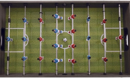 Football table GARLANDO F-2 GREY OAK telescopic rods image 5