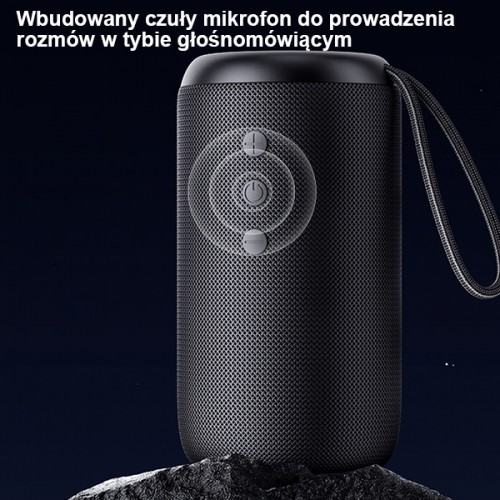 USAMS Głośnik YC Series Bluetooth 5.0 10W Waterproof Wireless Speaker with Lanyard czarny|black YC011YX01(US-YC011) image 5