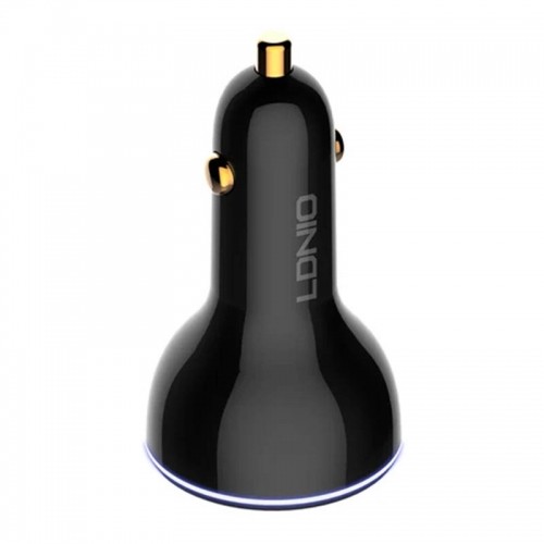 LDNIO C102 Car Charger, USB + 2x USB-C, 160W + USB-C to Lightning Cable (Black) image 5