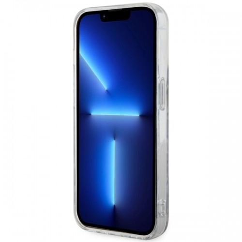 Guess GUHMP14XHLEOPWB iPhone 14 Pro Max 6.7" niebieski|blue hardcase Leopard MagSafe image 5