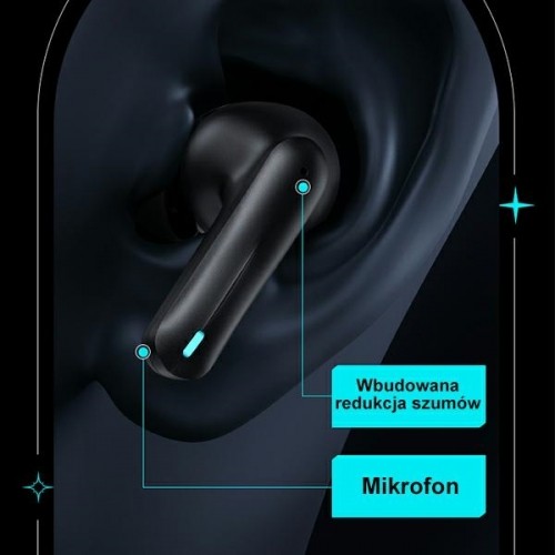 USAMS Słuchawki Bluetooth 5.3 TWS XJ13 series Gaming Earbuds bezprzewodowe czarny|black BHUXJ01 (US-XJ13) image 5