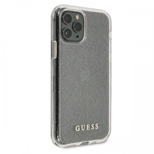 Guess GUHCN65PCGLSI iPhone 11 Pro Max srebrny|silver hard case Glitter image 5