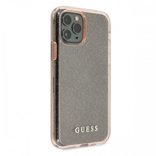 Guess GUHCN65PCGLPI iPhone 11 Pro Max różowy|pink hard case Glitter image 5