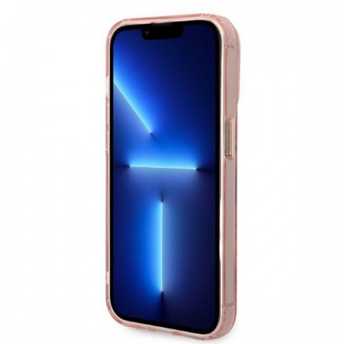 Guess Translucent MagSafe Compatible Case for iPhone 14 Pro Pink image 5