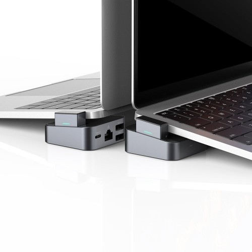 Joyroom Multifunctional Hub USB Type C - USB 3.0 | RJ45 | HDMI | USB Type C | Thunderbolt for MacBook Pro gray (S-H121 Gray) image 5