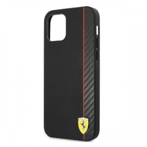 FESAXHCP12LBK Ferrari On Track Stripe Carbon Hard Case for iPhone 12 Pro Max 6.7 Black image 5