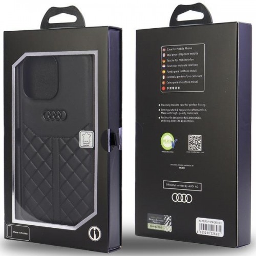 Audi Genuine Leather iPhone 13 Pro Max 6.7" czarny|black hardcase AU-TPUPCIP13PM-Q8|D1-BK image 5