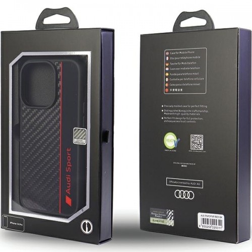Audi Carbon Fiber Stripe iPhone 13 Pro Max 6.7" czarny|black hardcase AUS-TPUPCIP13PM-R8|D1-BK image 5
