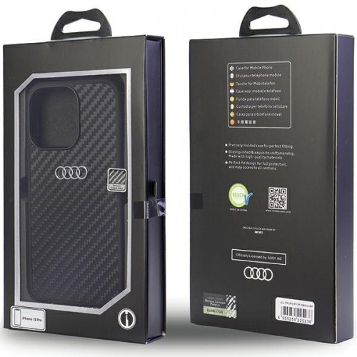 Audi Carbon Fiber iPhone 13 Pro | 13 6.1" czarny|black hardcase AU-TPUPCIP13P-R8|D2-BK image 5