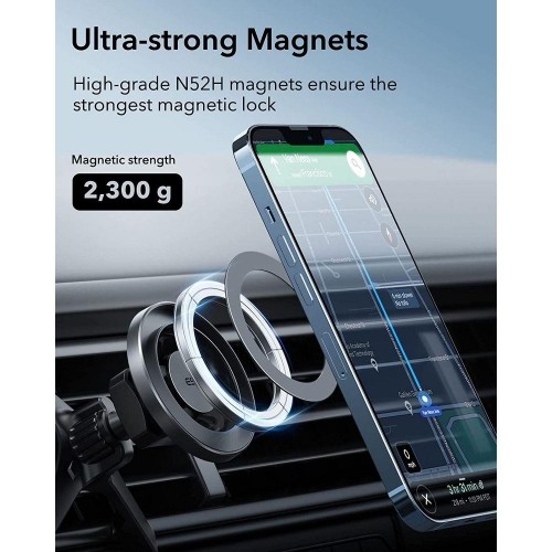 ESR Halolock magnetic MagSafe car holder for ventilation grille gray (21396-0) image 5