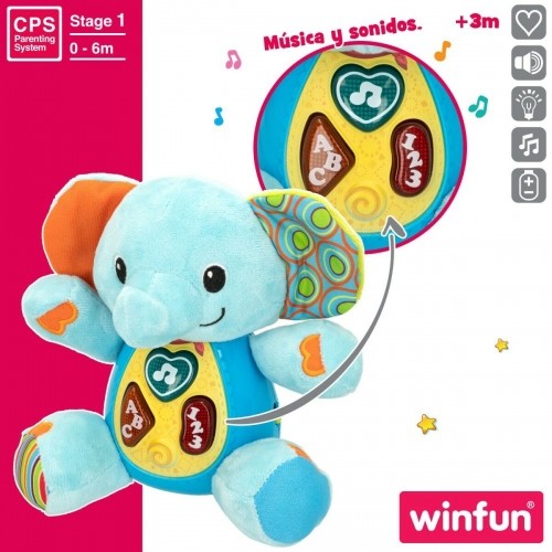 Плюшевая игрушка, издающая звуки Winfun Слон 17 x 17,5 x 10 cm (6 штук) image 5