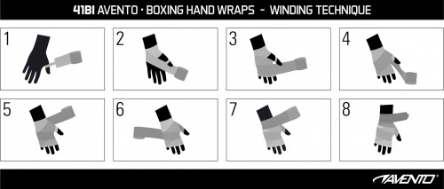 Boxing hand wraps AVENTO 41BI 2,5m Yellow image 5