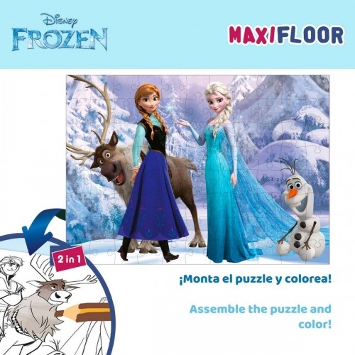 Puzle Bērniem Frozen Abpusējs 108 Daudzums 70 x 1,5 x 50 cm (6 gb.) image 5