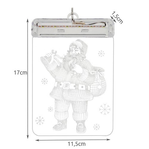 Malatec Stained glass LED 3D- Santa (15580-0) image 5
