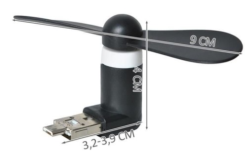 Iso Trade Black micro USB fan (12982-0) image 5