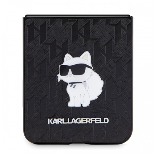 Karl Lagerfeld KLHCZF5SAPCHNPK Z Flip5 F731 hardcase czarny|black Saffiano Monogram Choupette Pin image 5