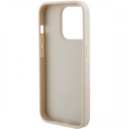 Guess GUHCP15XPCRTHCD iPhone 15 Pro Max 6.7" złoty|gold hardcase Croco Triangle Metal Logo image 5
