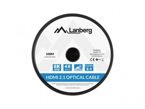 LANBERG HDMI CABLE M/M V2.1 100M 8K OPTICAL AOC image 5
