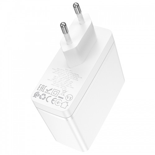 OEM Borofone Wall charger BN11 Imperial - USB + 2xType C - QC 3.0 PD 100W white image 5