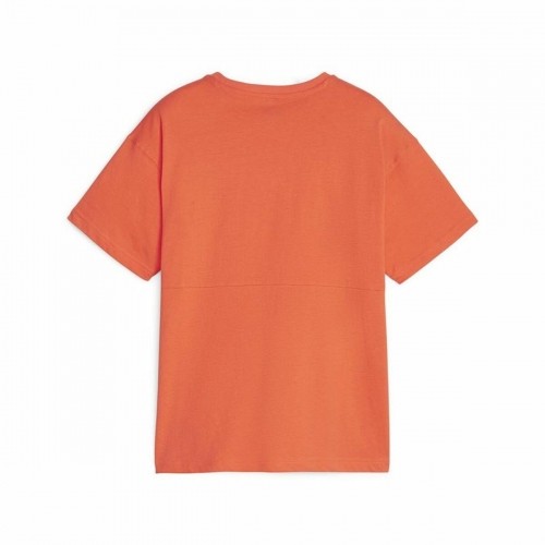 Krekls ar Īsām Piedurknēm Bērniem Puma Power Colorblock Tumši oranža image 5