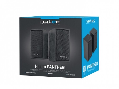 NATEC Speakers 2.0 Panther 6W RMS Black image 5