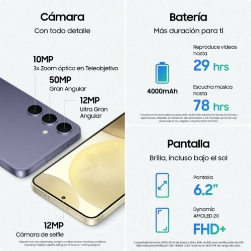 Viedtālruņi Samsung Galaxy S24 6,1" 256 GB Violets image 5