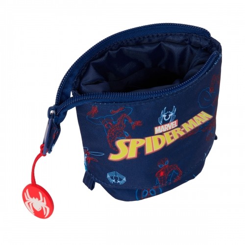 Zīmuļu Penālis Spider-Man Neon Tumši Zils 8 x 19 x 6 cm image 5