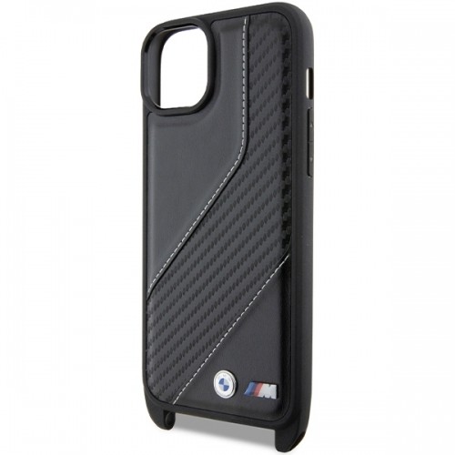 BMW BMHCP15M23PSCCK iPhone 15 Plus | 14 Plus 6.7" czarny|black hardcase M Edition Carbon Stripe & Strap image 5