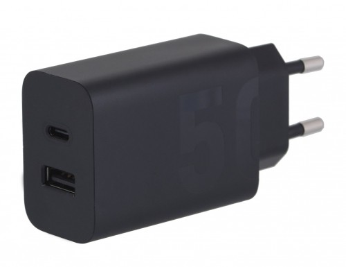 Motorola Charger TurboPower 50W Duo USB-C + USB-A  w/ USB-C cable, Black image 5
