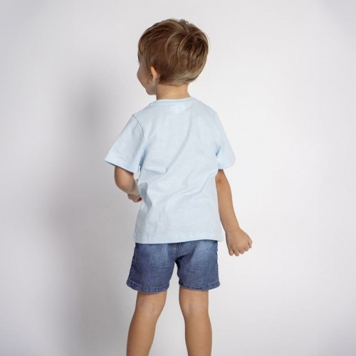 Детский Футболка с коротким рукавом Stitch Светло Синий image 5