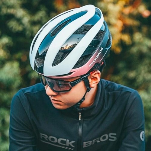Rockbros bicycle helmet 10110004008 size M - blue and pink image 5