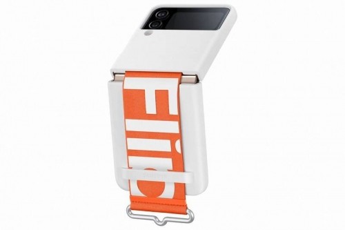 EF-GF721TWE Samsung Silicone Cover with Strap for Galaxy Z Flip 4 White (Damaged Package) image 5