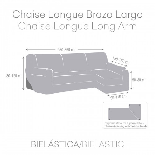 Чехол на правый шезлонг с длинным подлокотником Eysa JAZ Бордовый 180 x 120 x 360 cm image 5