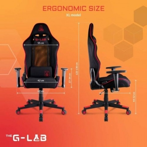 Spēļu Krēsls The G-Lab Oxygen Zils image 5