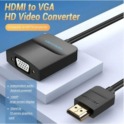 HDMI uz VGA Adapteris Vention 42154 Melns 15 cm image 5