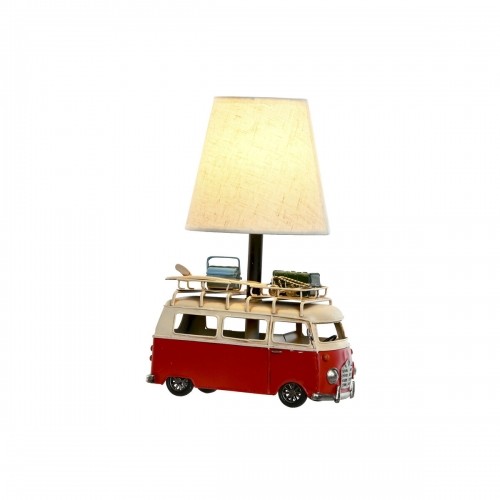 Настольная лампа Home ESPRIT Белый Красный лён Металл 20 x 14 x 30 cm image 5