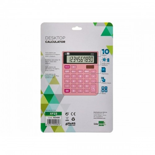 Kalkulators Liderpapel XF23 Rozā Plastmasa image 5