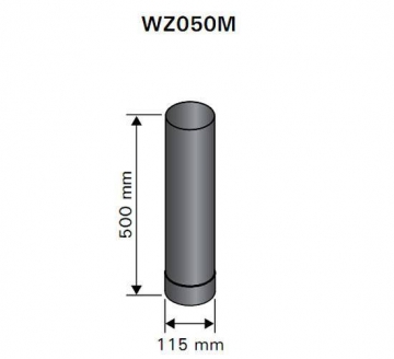 HARVIA WZ050M Smoke pipe 0,5 m Ø 115 mm, painted steel Dūmu caurule