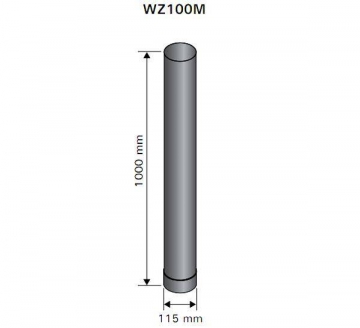 HARVIA WZ100M Smoke pipe 1,0 m Ø 115 mm, painted steel 