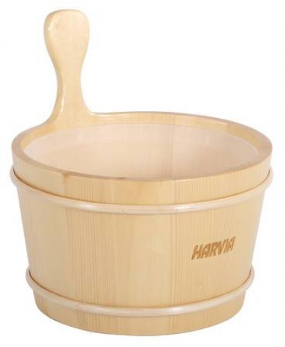 Harvia SAC10003 4 L wooden bucket + plastic pot image 1