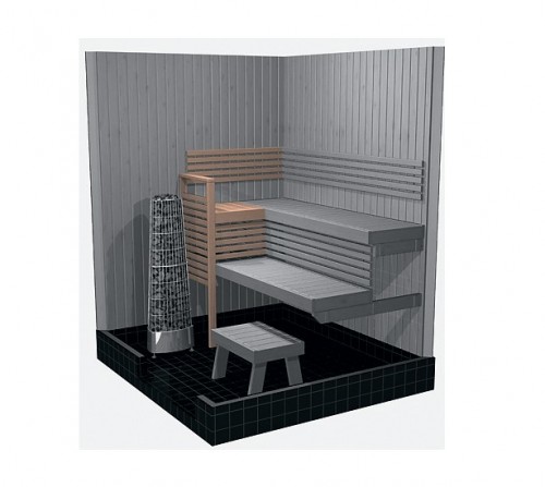 Harvia FormulaPlus, heat-treated aspen FOPLHA Комплект скамеек для сауны, термообработанная осина image 1