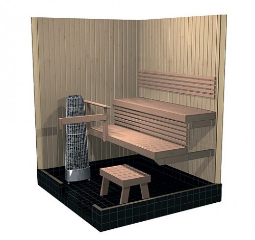 Harvia Formula 22, heat-treated aspen FO2200LHA Saunas solu komplekts, termiski apstrādāta apse image 1