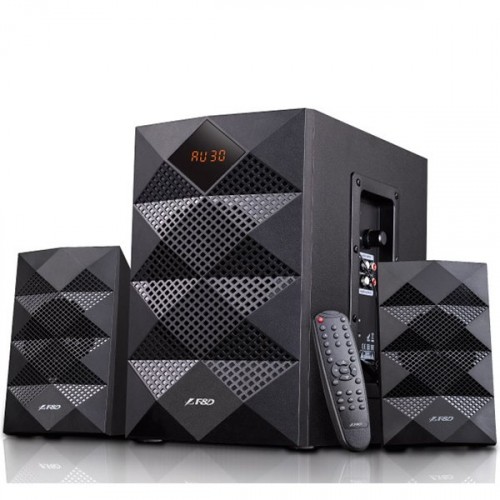 Fenda Multimedia Bluetooth Speakers F&D A180X (2.1 Channel Surround, 42W, 200-20KHz, Subwoofer: 50-118Hz, Bluetooth 4.0, USB card reader, FM, digital, Remote Control, Wooden, Black) image 1