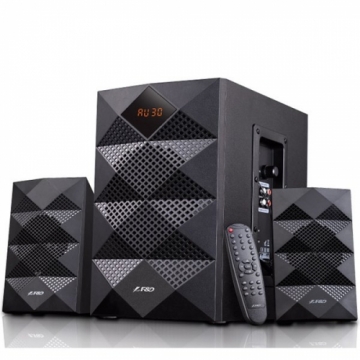 Fenda Multimedia Bluetooth Speakers F&D A180X (2.1 Channel Surround, 42W, 200-20KHz, Subwoofer: 50-118Hz, Bluetooth 4.0, USB card reader, FM, digital, Remote Control, Wooden, Black)