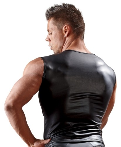 Svenjoyment melns caurspīdīgs bezpiedurkņu krekls [ XL ] image 2