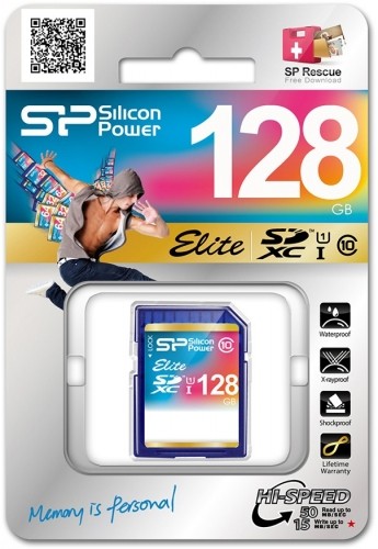 Silicon Power atmiņas karte SDXC 128GB Elite image 1